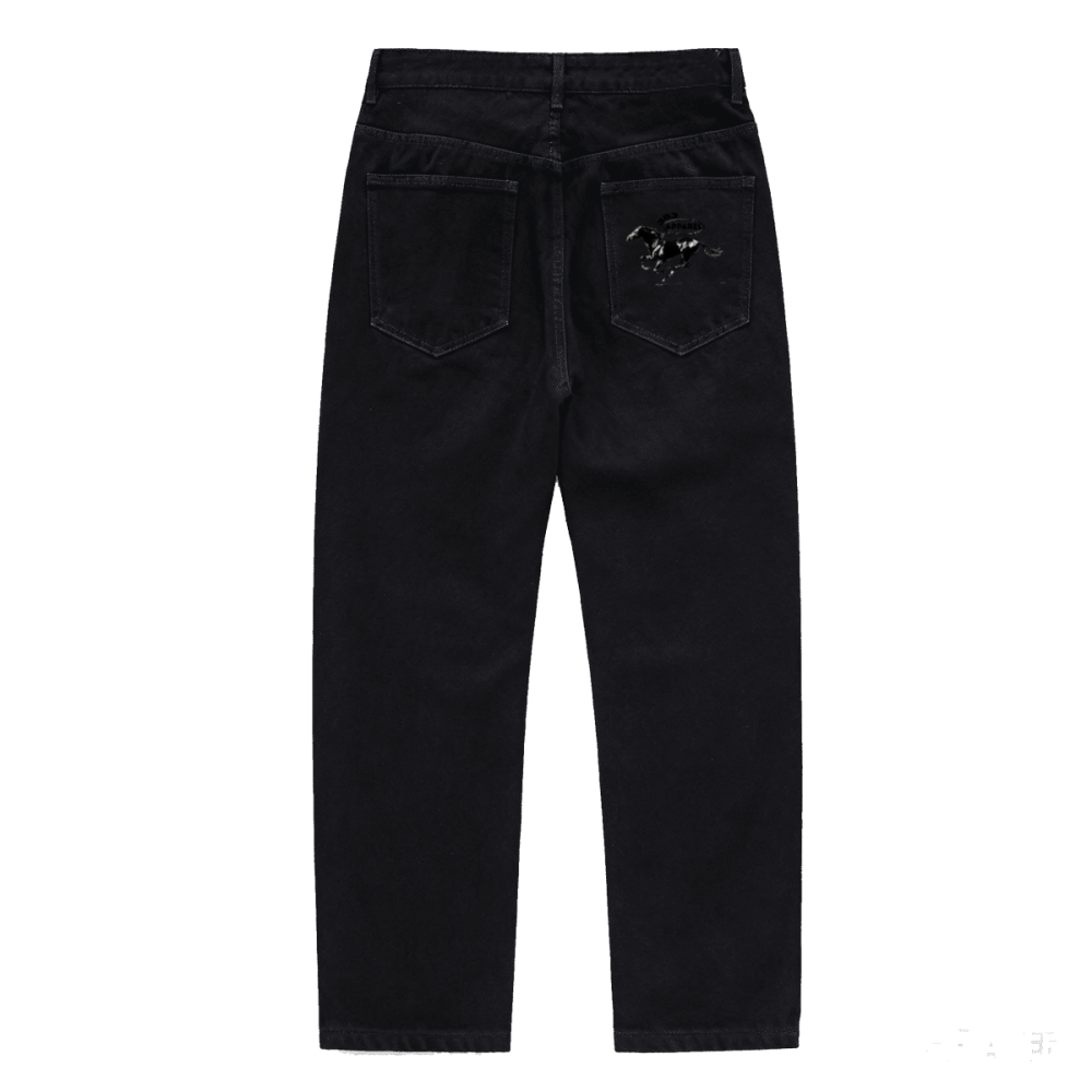 Unisex Relaxed Fit Straight-Leg Denim Jeans